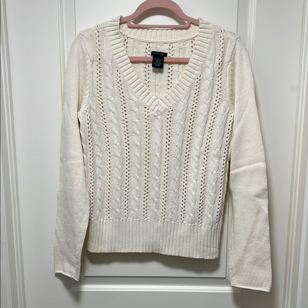 Cozy Ivory V-Neck Sweater